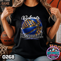 0268 Faux Glitter Checkered Basketball Spirit Tee