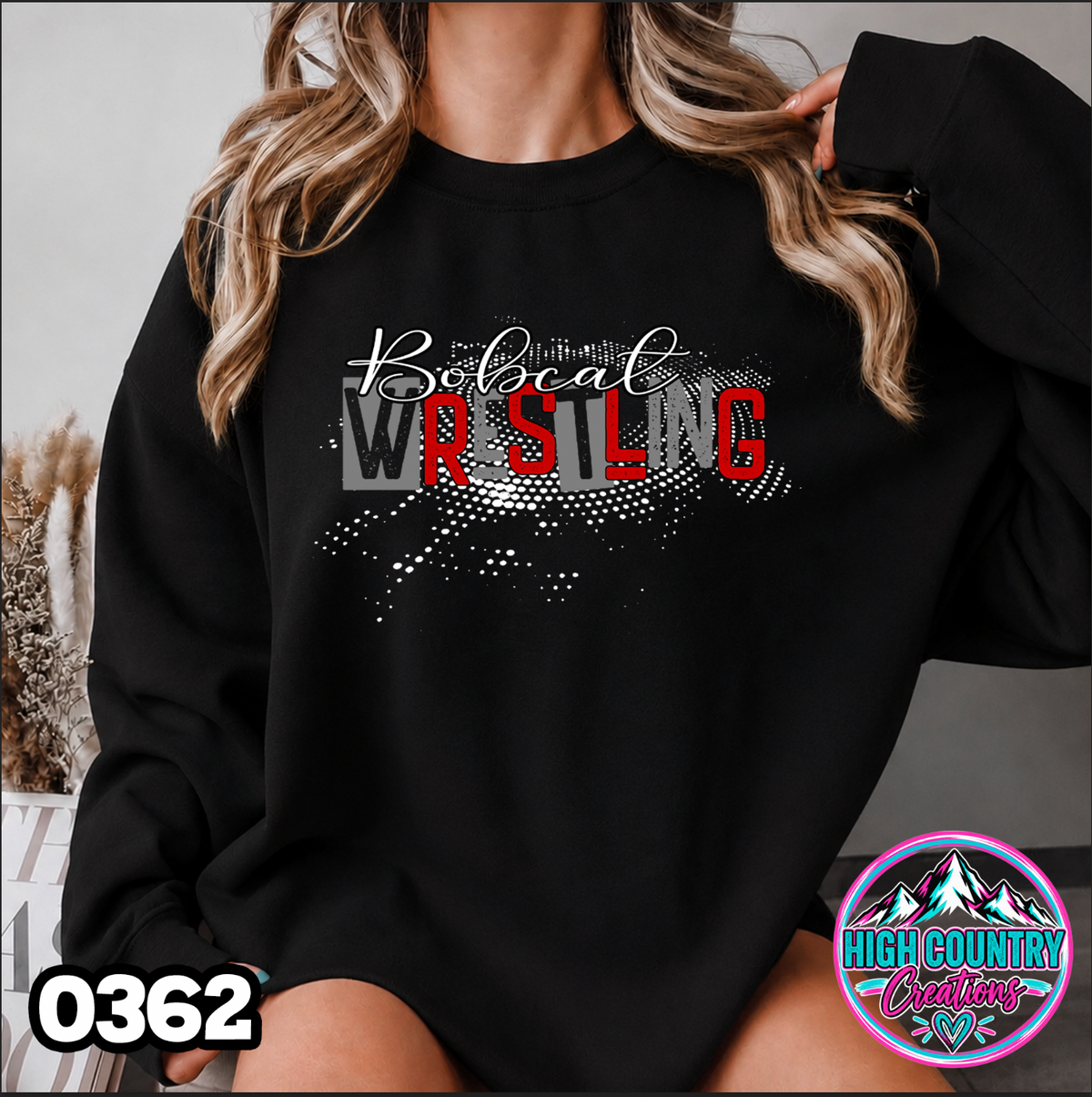 0362 Halftone Splatter Wrestling Crewneck