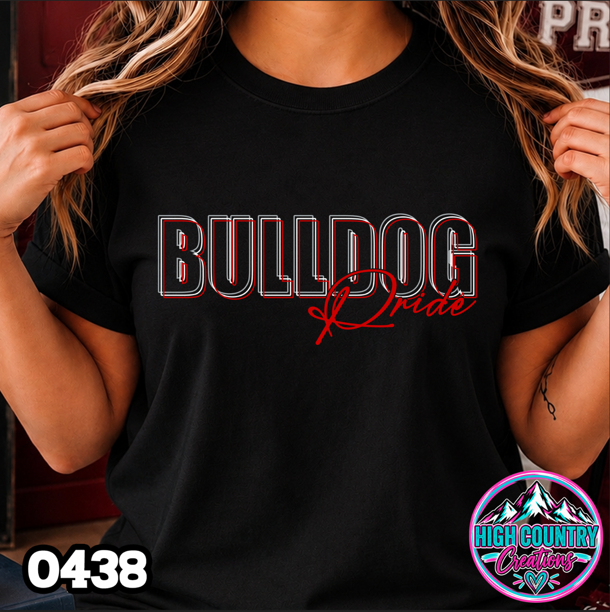0438 3D Mascot Pride Tee