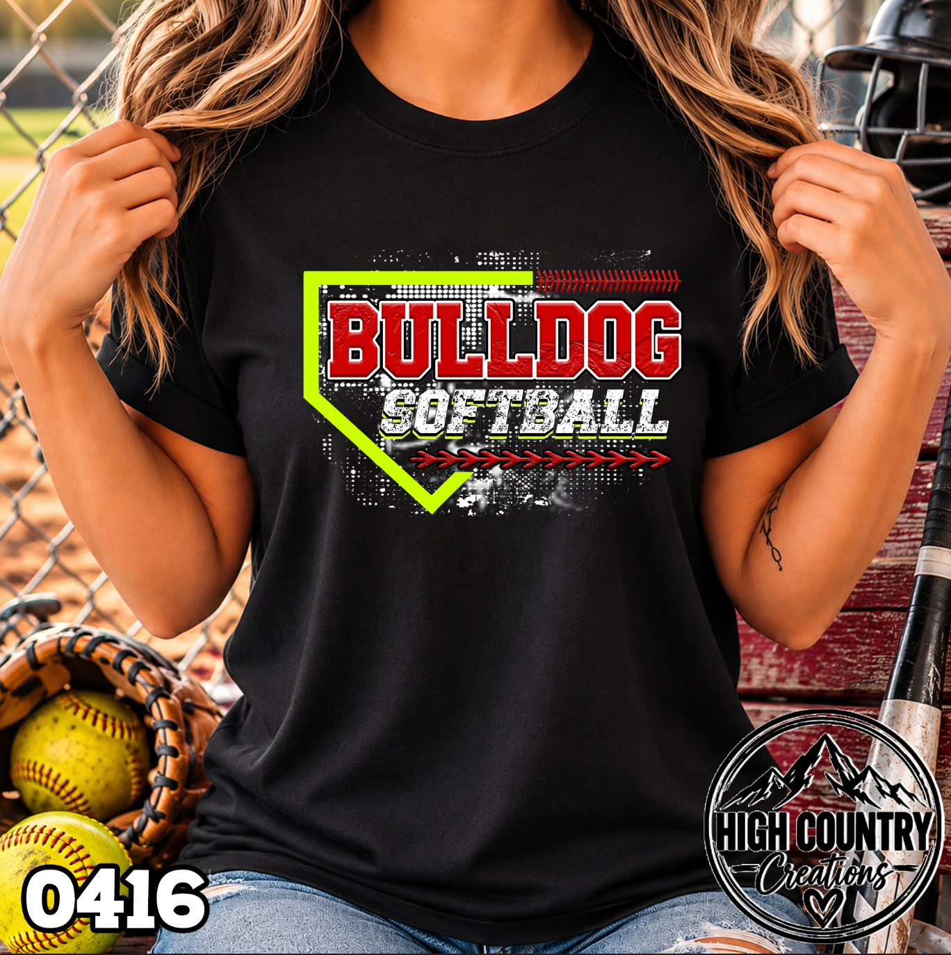 0416 SOFTBALL DIAMOND GRUNGE