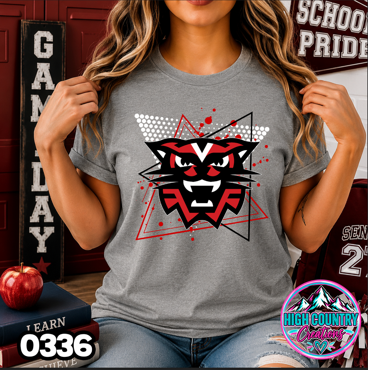 0336 Retro Triangle Mascot Tee