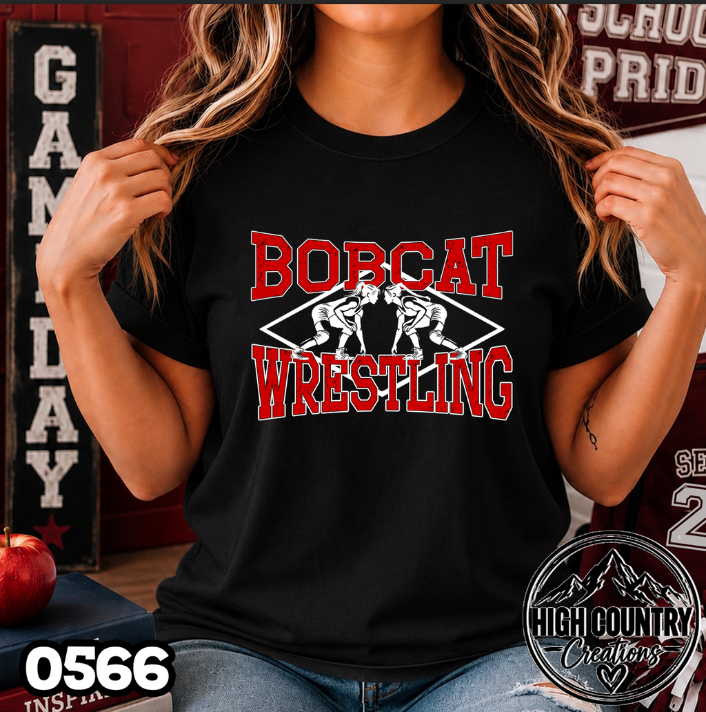 0566 Lady's Diamond Wrestling Tee