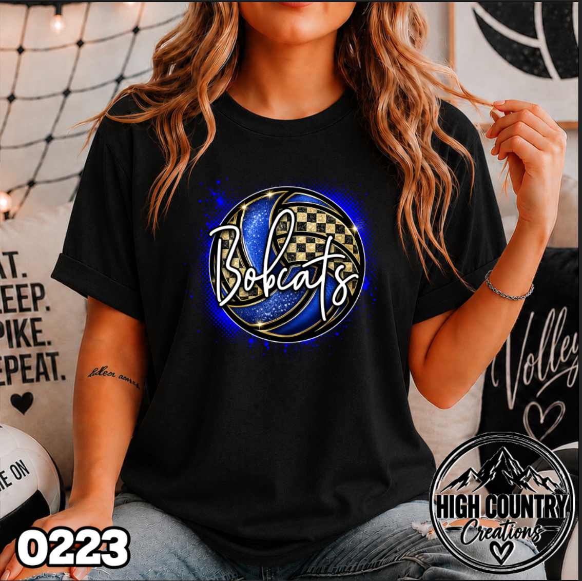 0223 VOLLEYBALL MASCOT SPLATTER