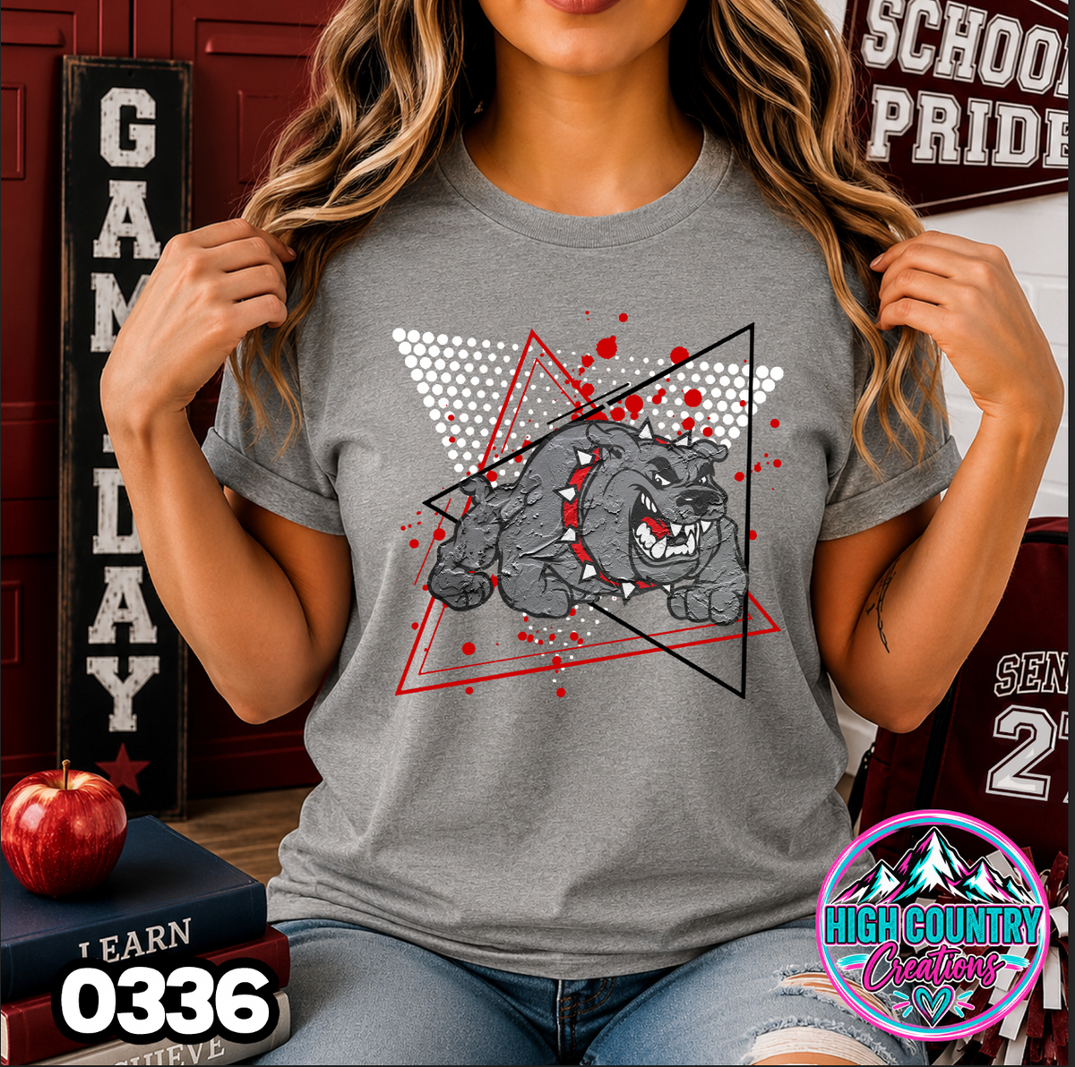 0336 Retro Triangle Mascot Tee
