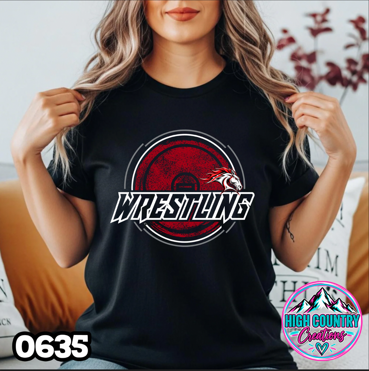 0635 HALF TONE WRESTLING MAT TEE