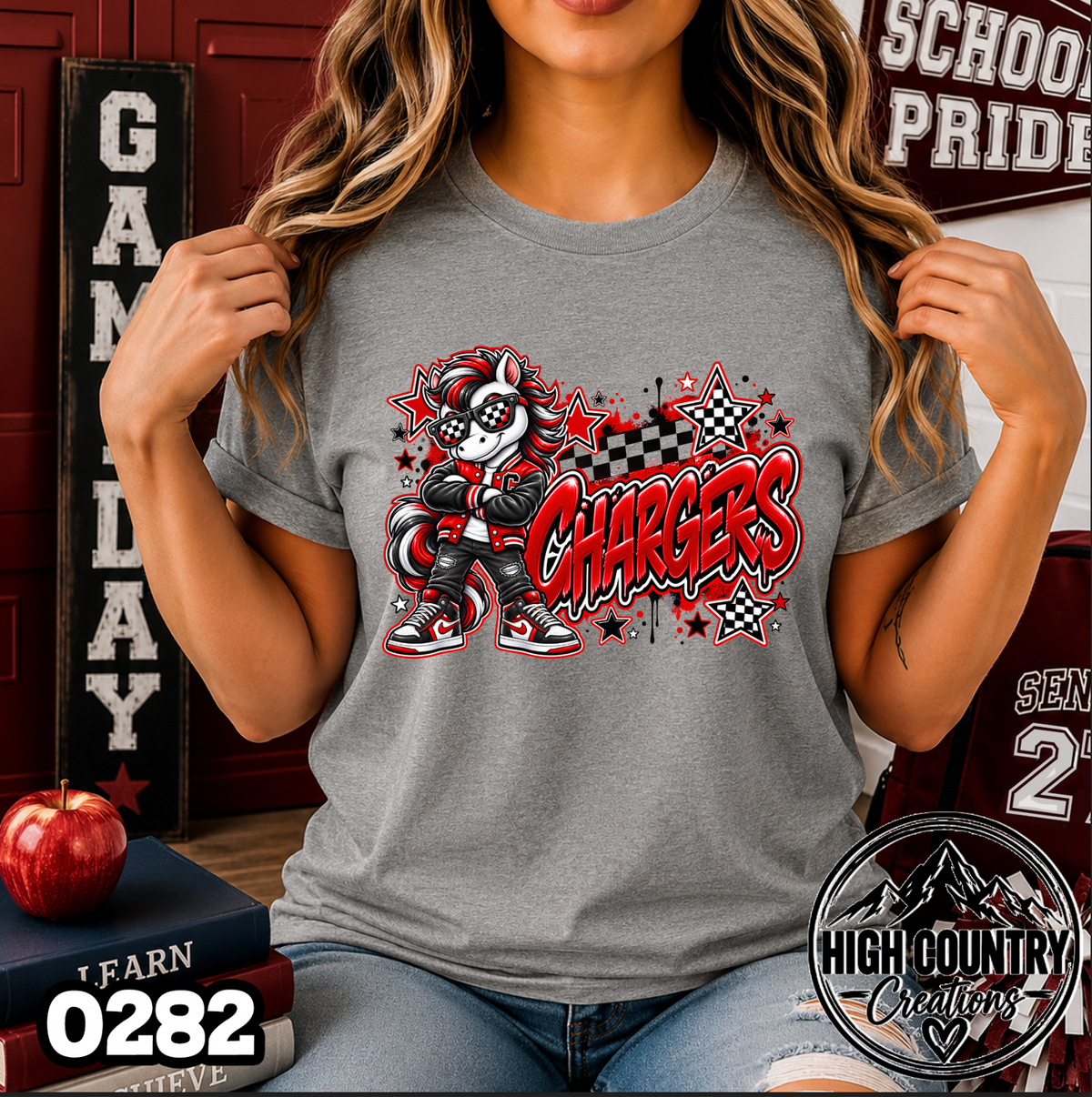 0282 Star Checkered AI mascot