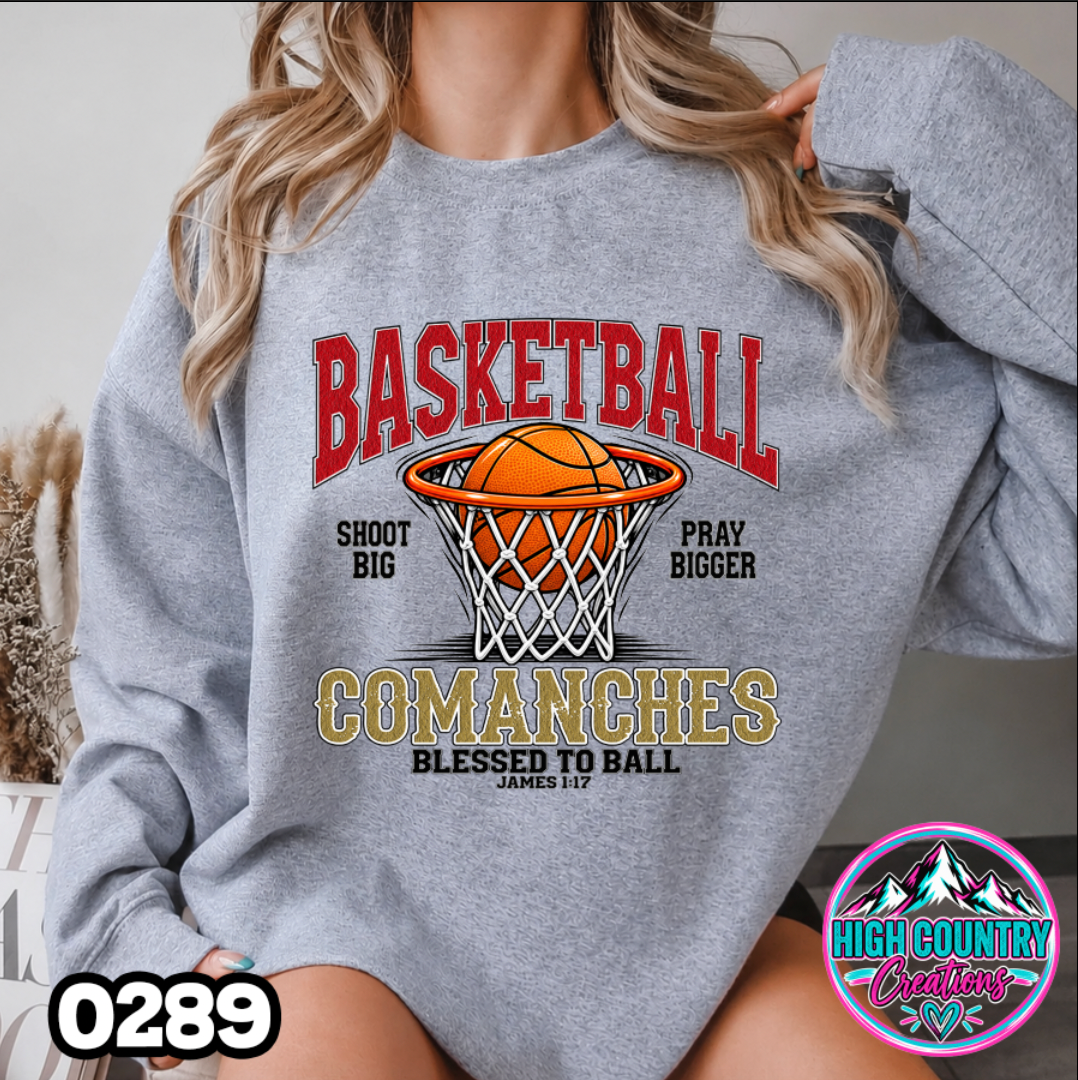 0289 BLESSED TO BALL BASKETBALL SWEATSHIRT