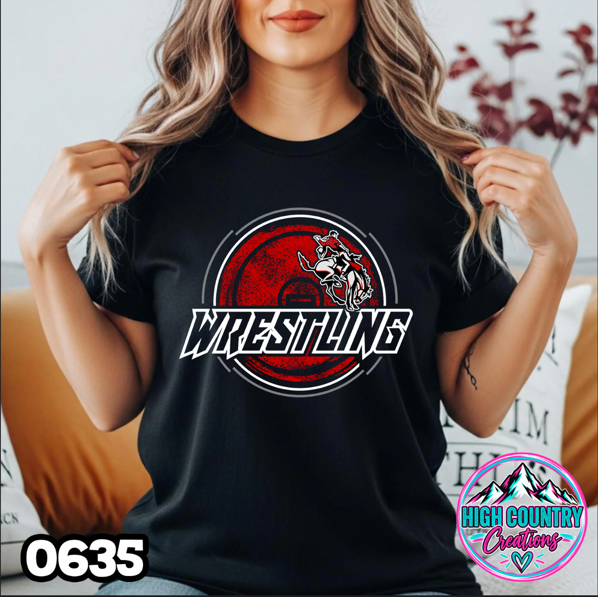 0635 HALF TONE WRESTLING MAT TEE