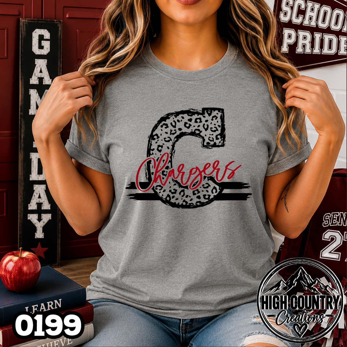 0199 Cheetah Initial Tee
