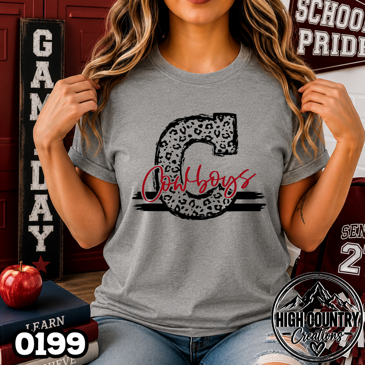 0199 Cheetah Initial Tee