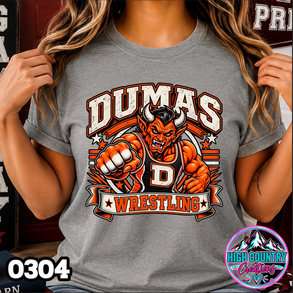0304 WRESTLING MASCOT BANNER