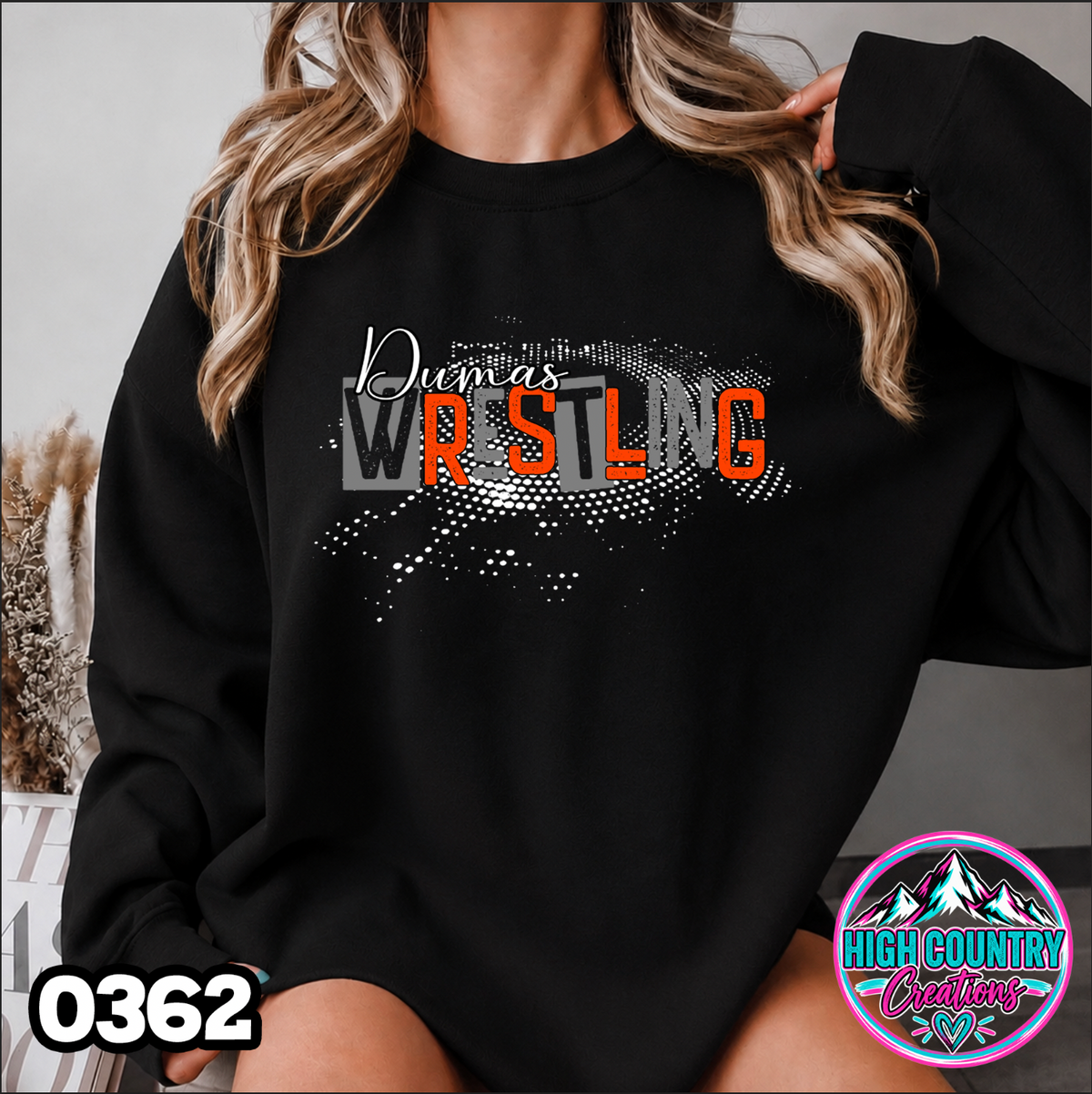 0362 Halftone Splatter Wrestling Crewneck