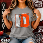 0245 Checkered Initial Mascot Fun