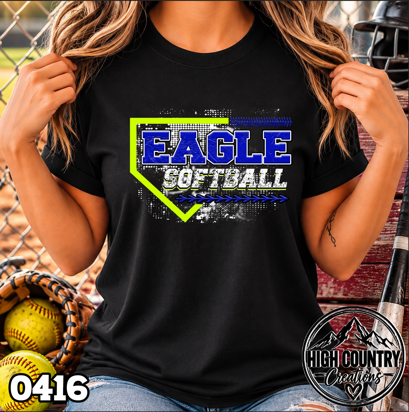 0416 SOFTBALL DIAMOND GRUNGE