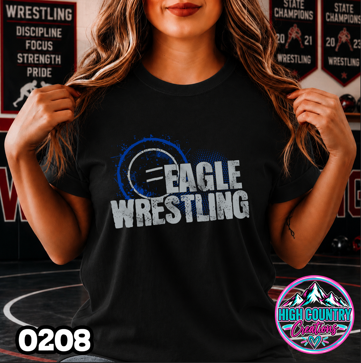 0208 WRESTLING MAT SPLATTER TEE