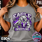 0304 WRESTLING MASCOT BANNER