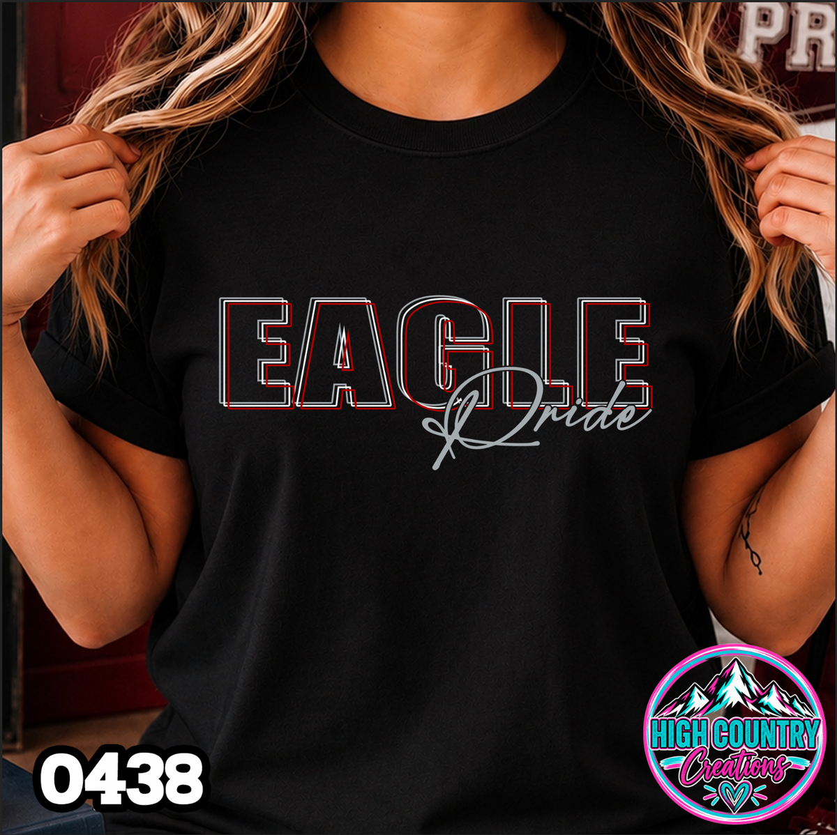 0438 3D Mascot Pride Tee