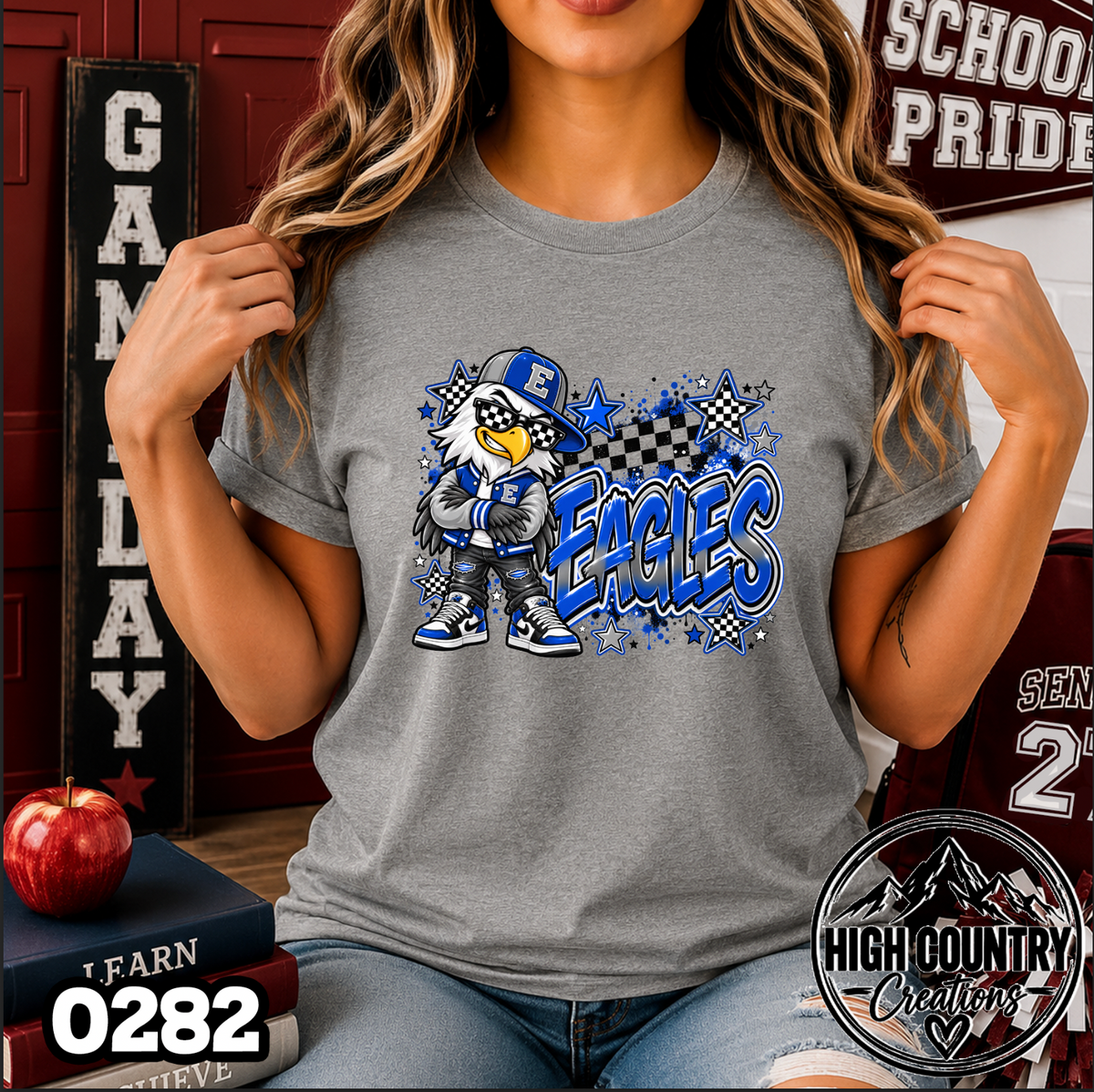 0282 Star Checkered AI mascot