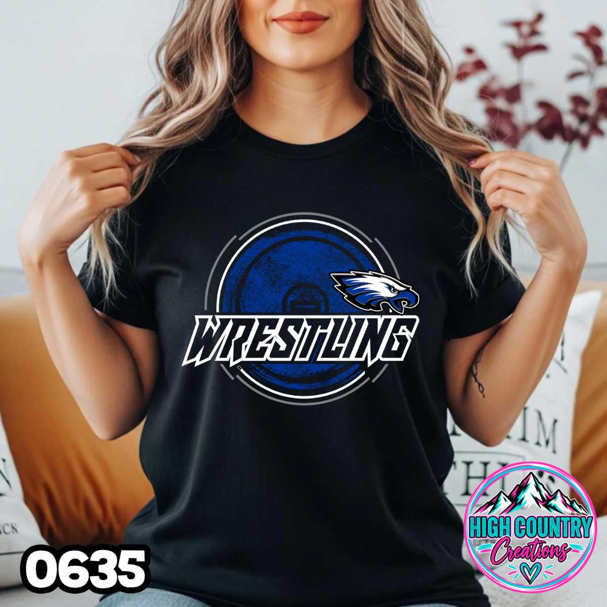 0635 HALF TONE WRESTLING MAT TEE