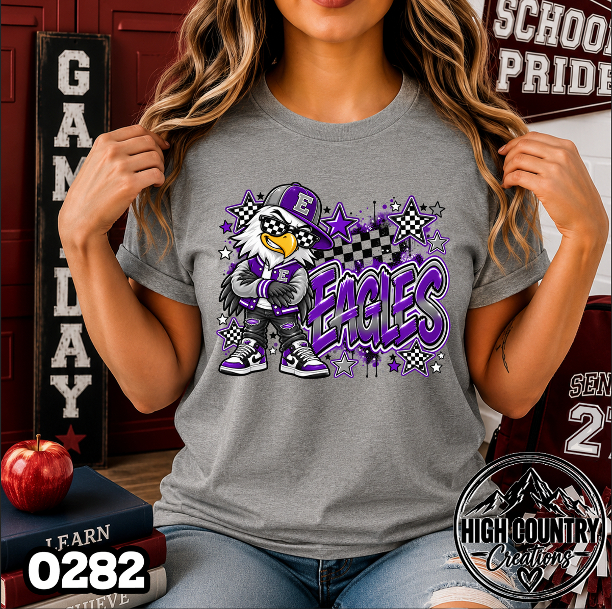 0282 Star Checkered AI mascot