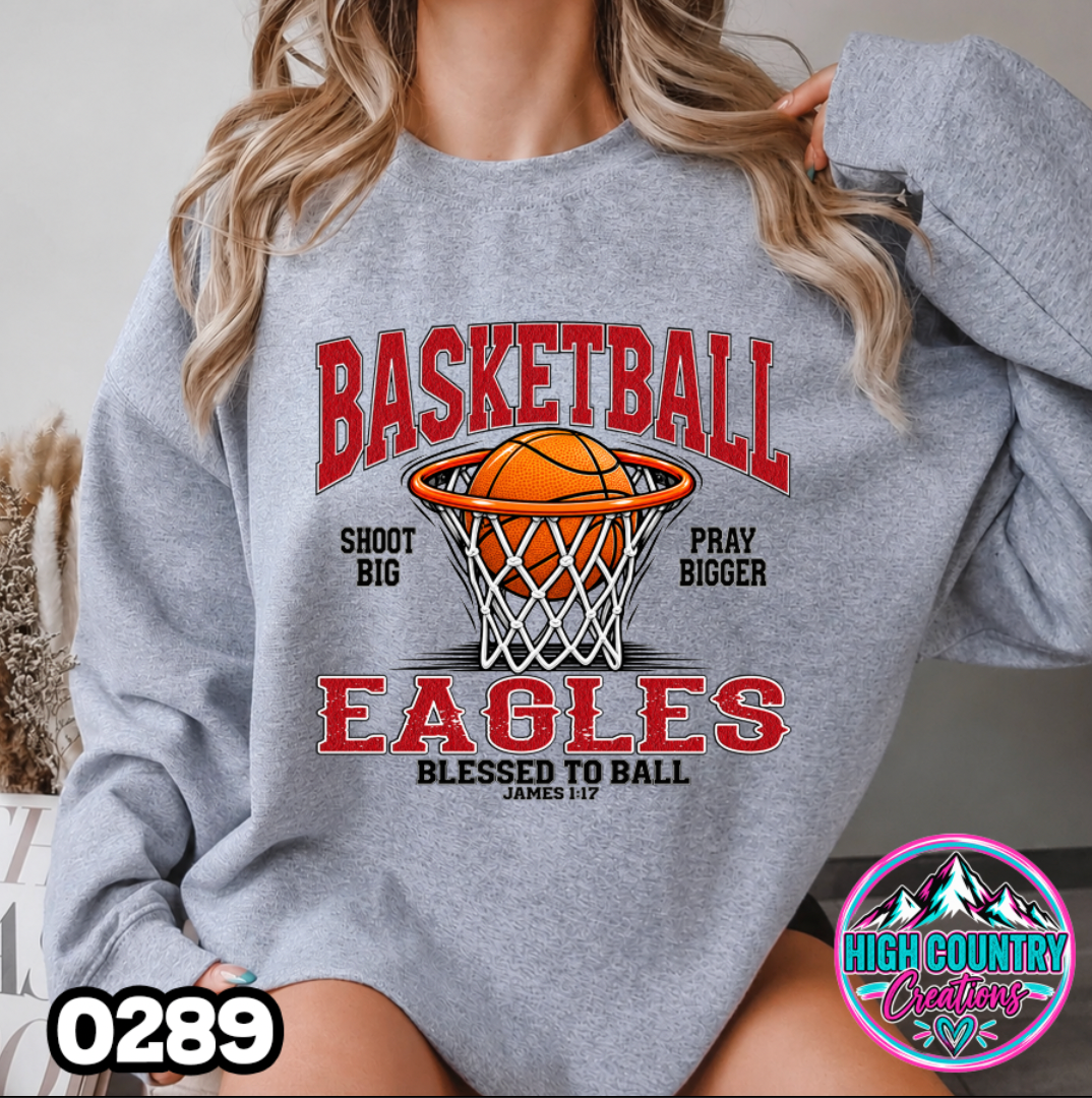 0289 BLESSED TO BALL BASKETBALL SWEATSHIRT