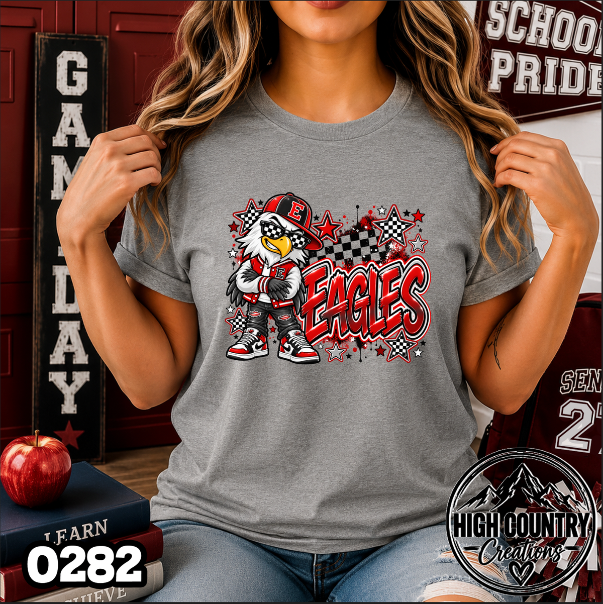 0282 Star Checkered AI mascot