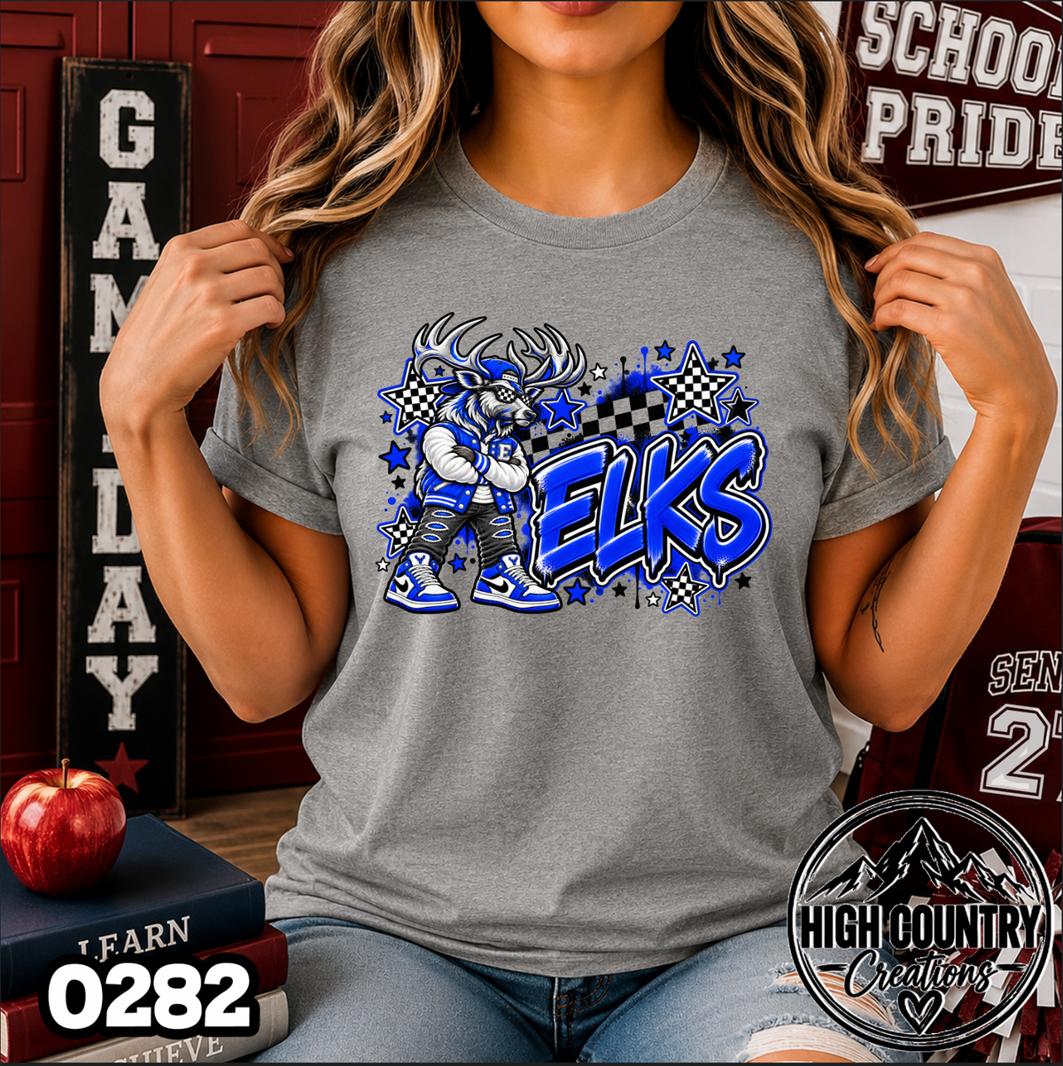 0282 Star Checkered AI mascot
