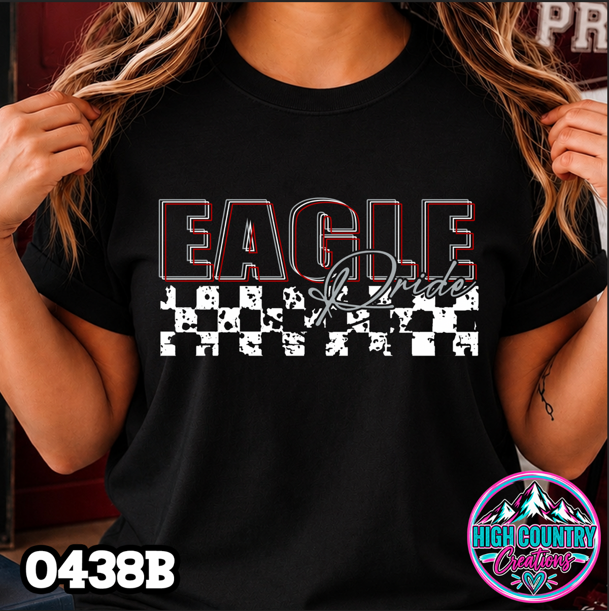 0438B 3D Mascot Pride Tee CHECKER