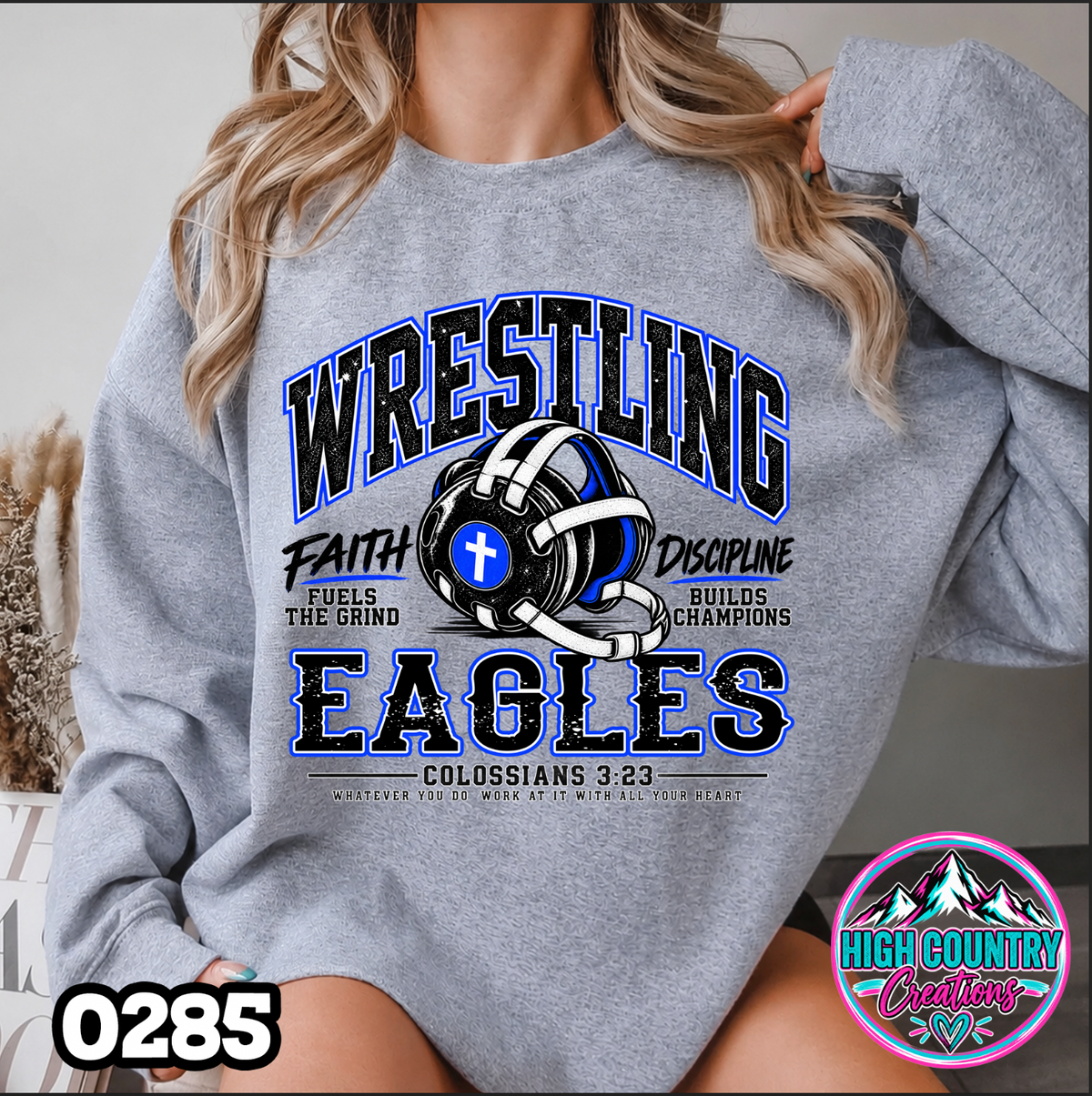 0285 Mascot Wrestling Faith Sweater