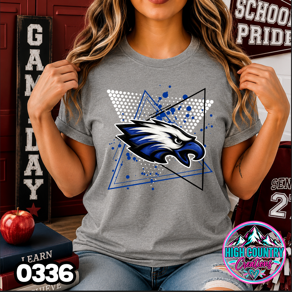 0336 Retro Triangle Mascot Tee