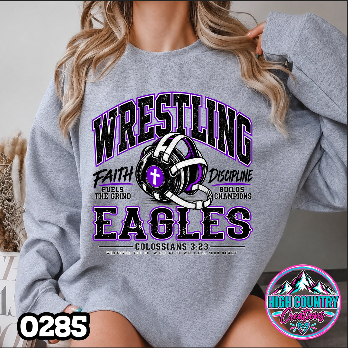 0285 Mascot Wrestling Faith Sweater