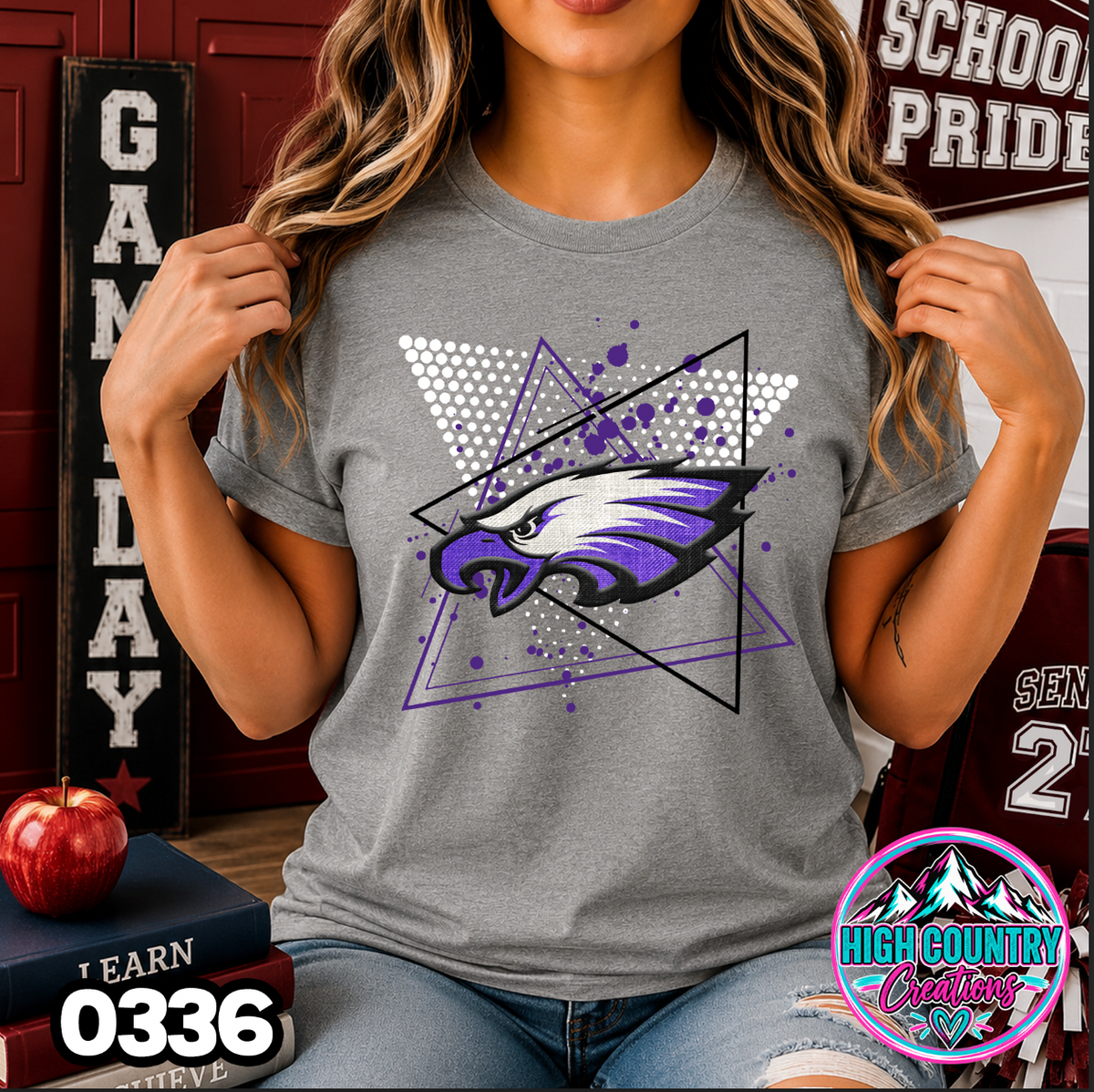 0336 Retro Triangle Mascot Tee