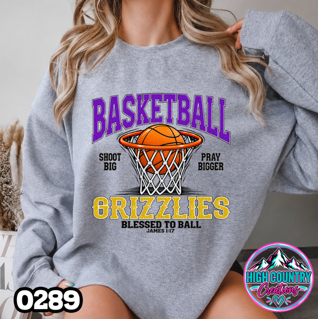 0289 BLESSED TO BALL BASKETBALL SWEATSHIRT