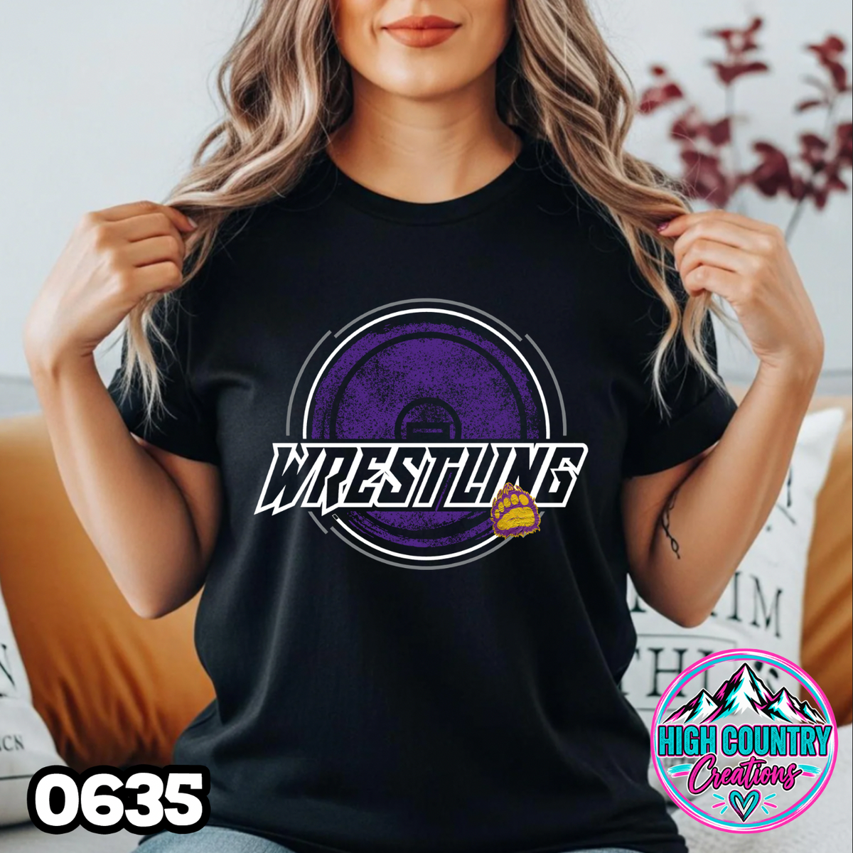 0635 HALF TONE WRESTLING MAT TEE