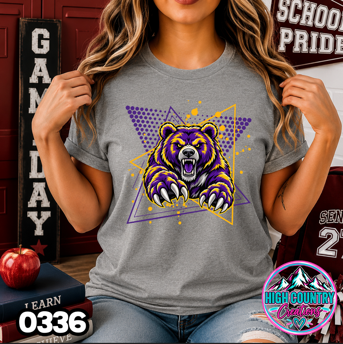 0336 Retro Triangle Mascot Tee