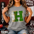 0245 Checkered Initial Mascot Fun