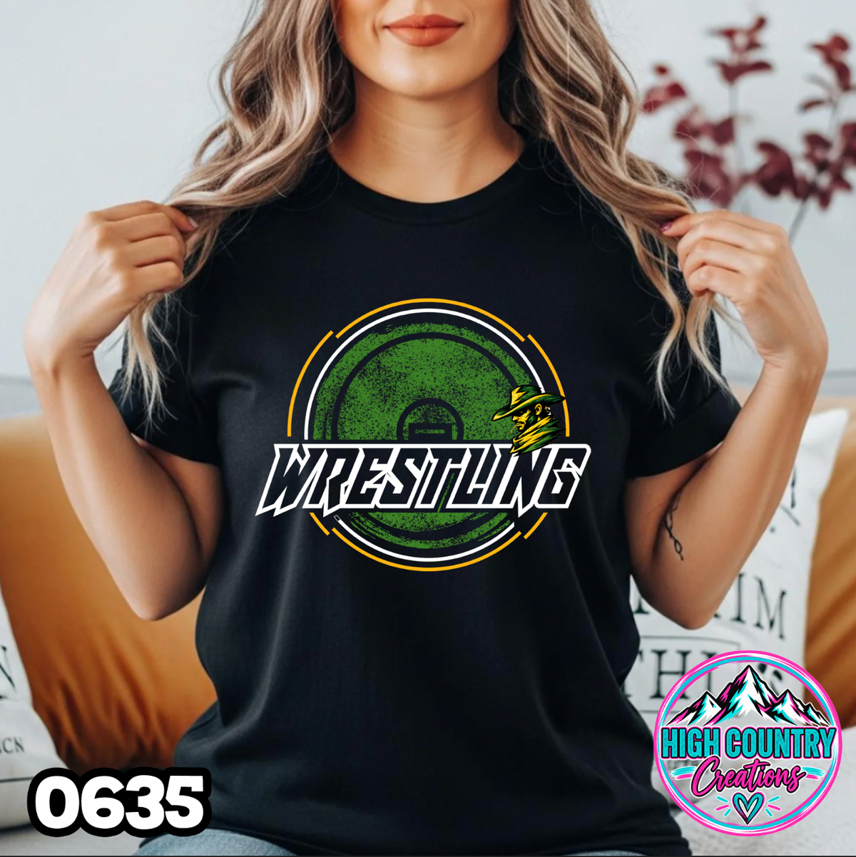 0635 HALF TONE WRESTLING MAT TEE