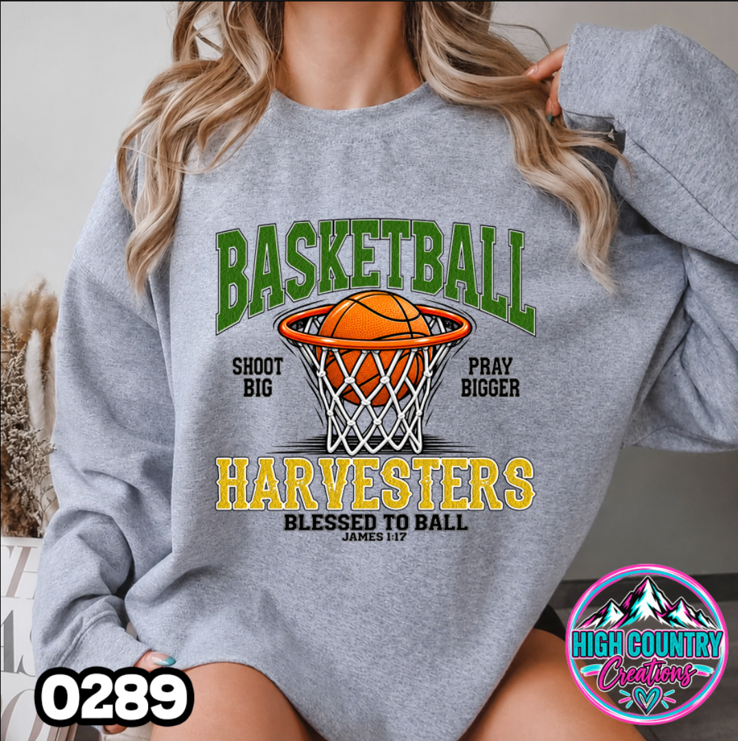 0289 BLESSED TO BALL BASKETBALL SWEATSHIRT
