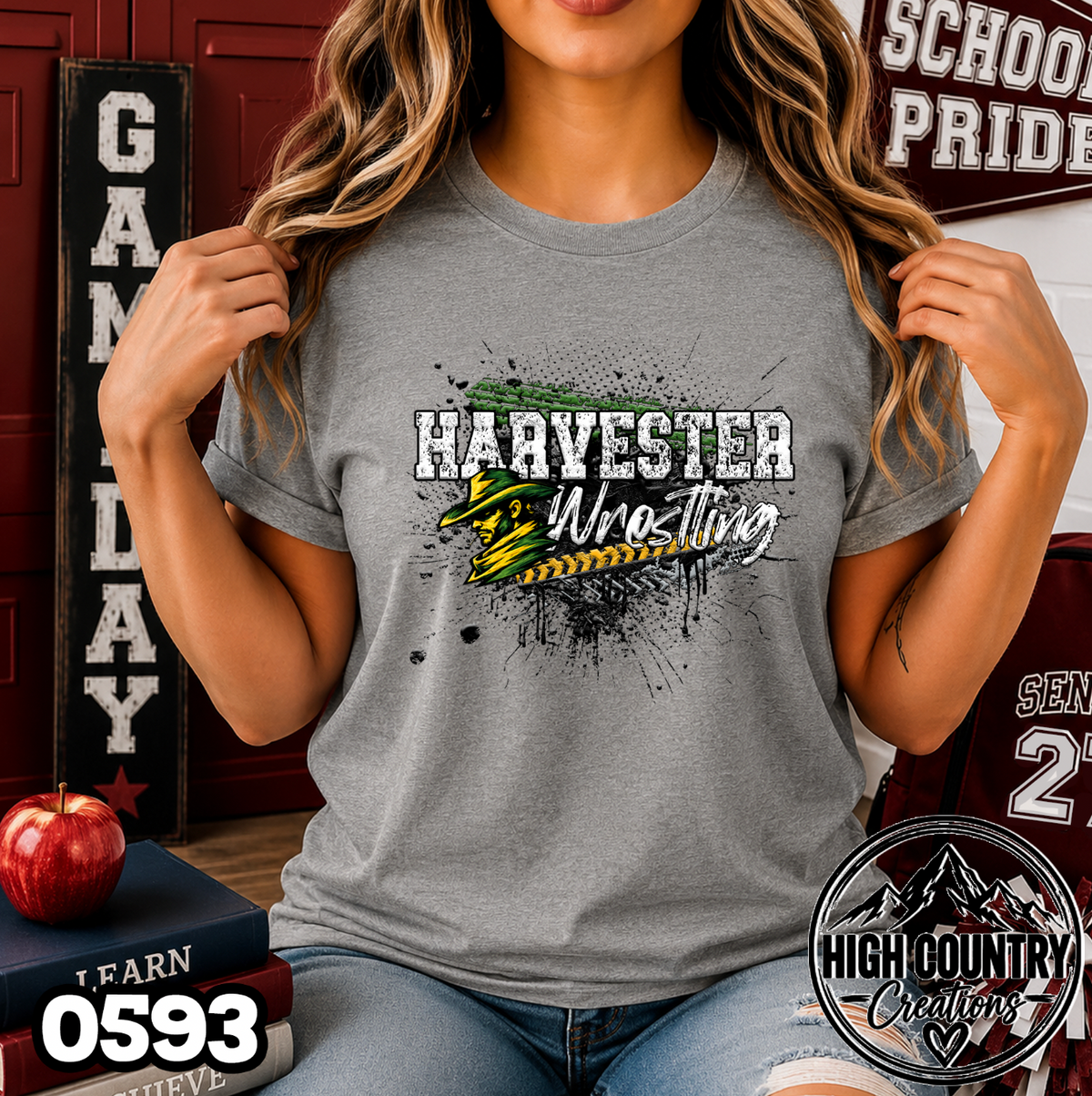0593 MESSY WRESTLING SPIRIT TEE