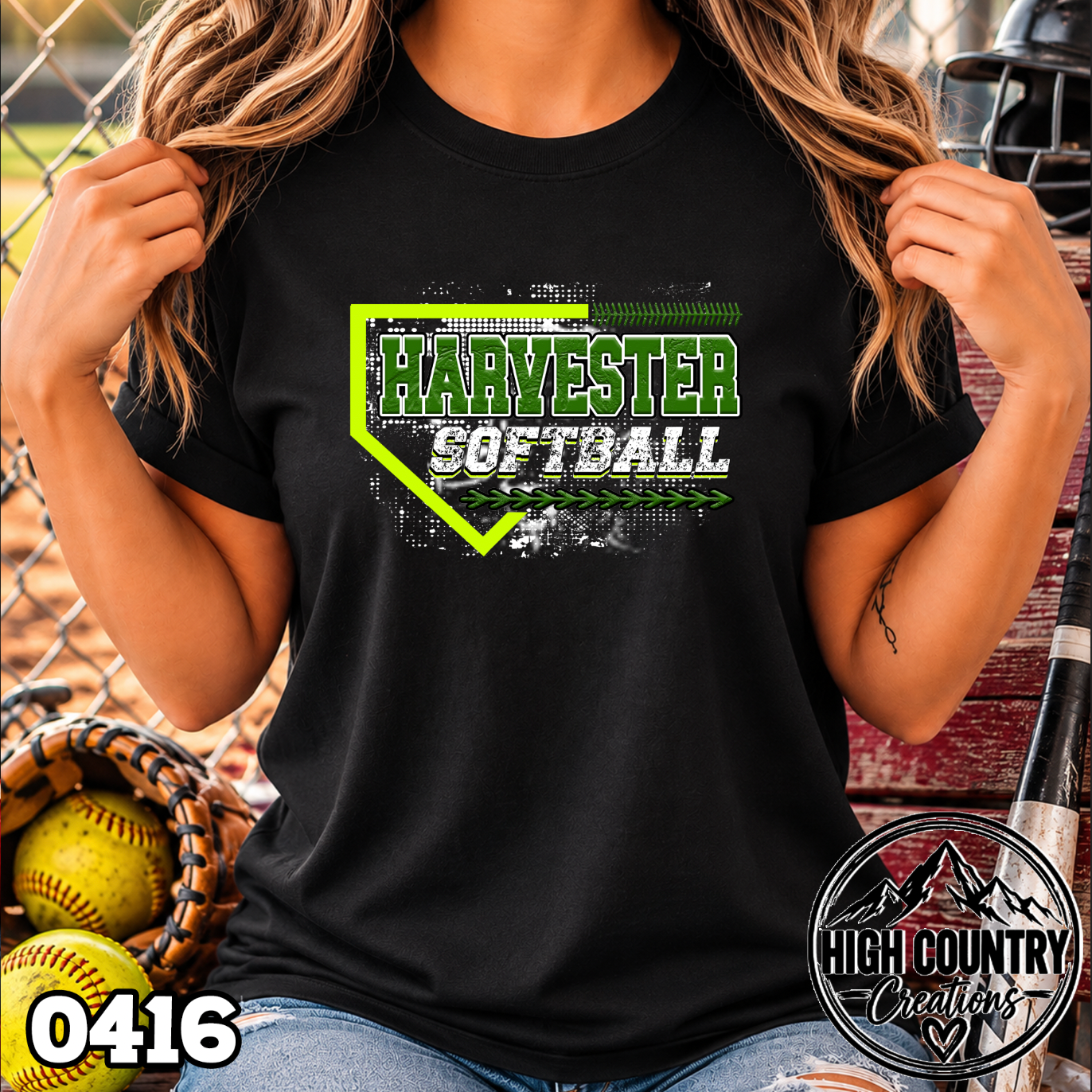 0416 SOFTBALL DIAMOND GRUNGE