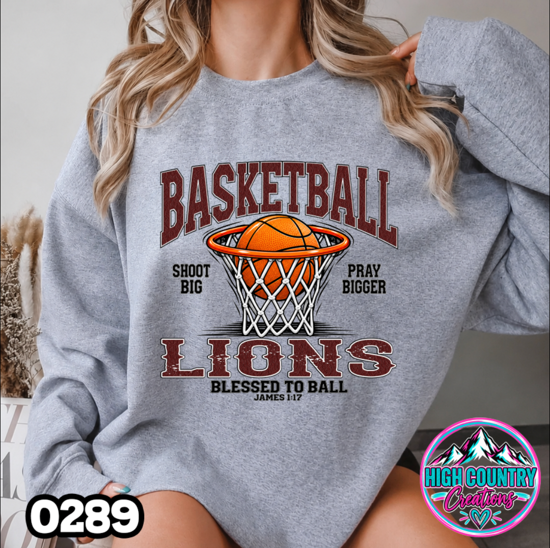 0289 BLESSED TO BALL BASKETBALL SWEATSHIRT