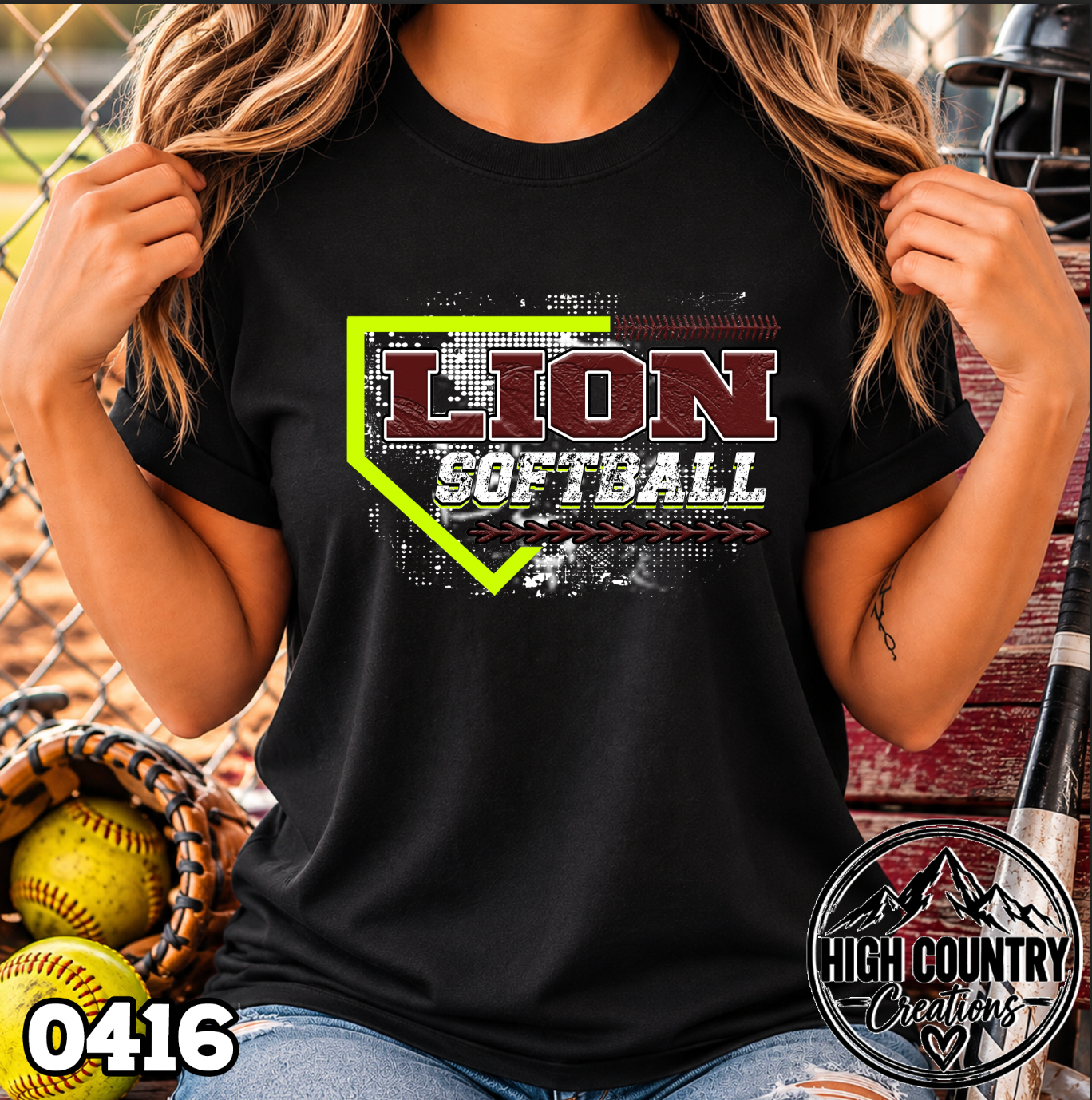 0416 SOFTBALL DIAMOND GRUNGE
