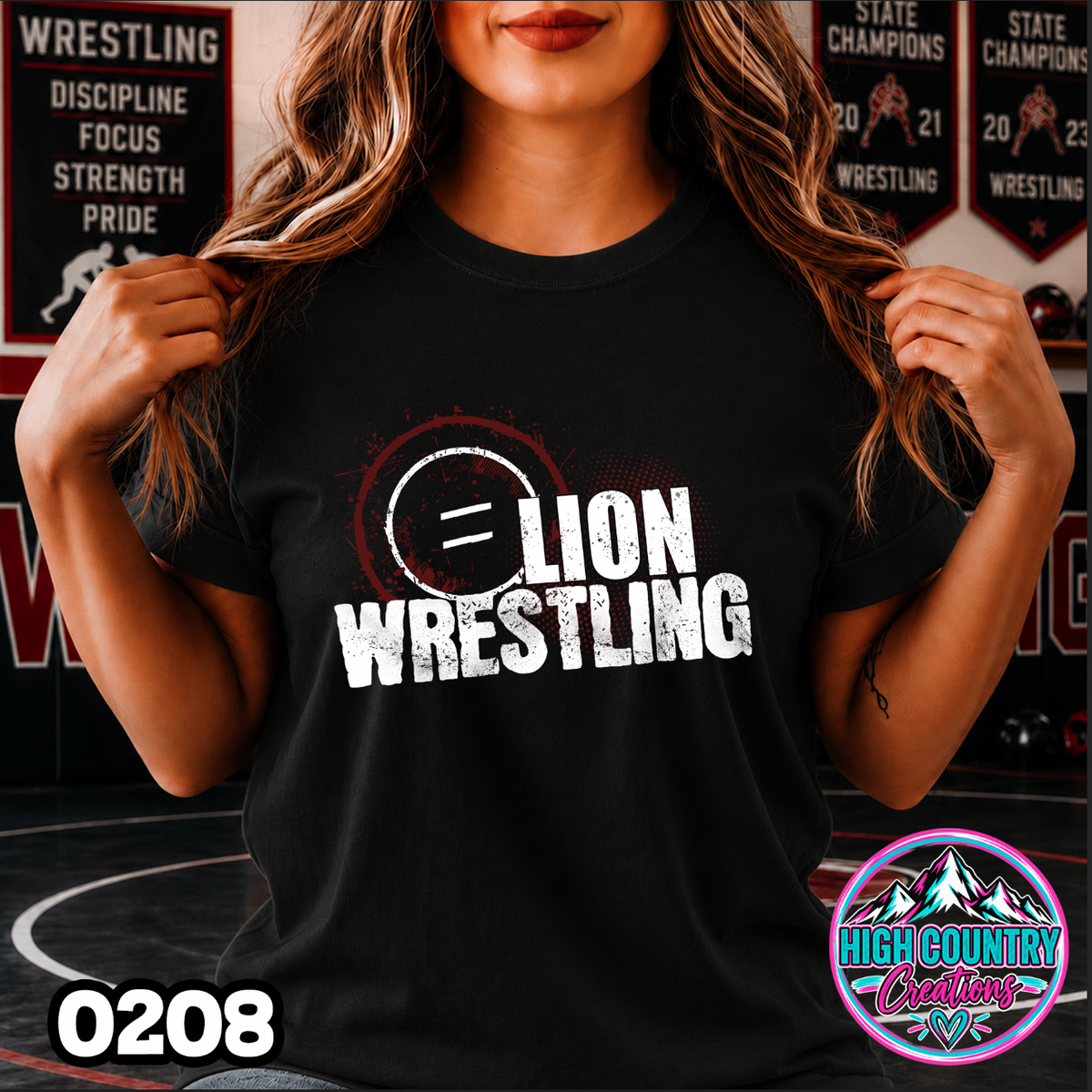 0208 WRESTLING MAT SPLATTER TEE