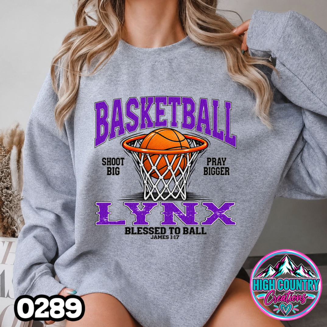 0289 BLESSED TO BALL BASKETBALL SWEATSHIRT