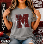 0245 Checkered Initial Mascot Fun