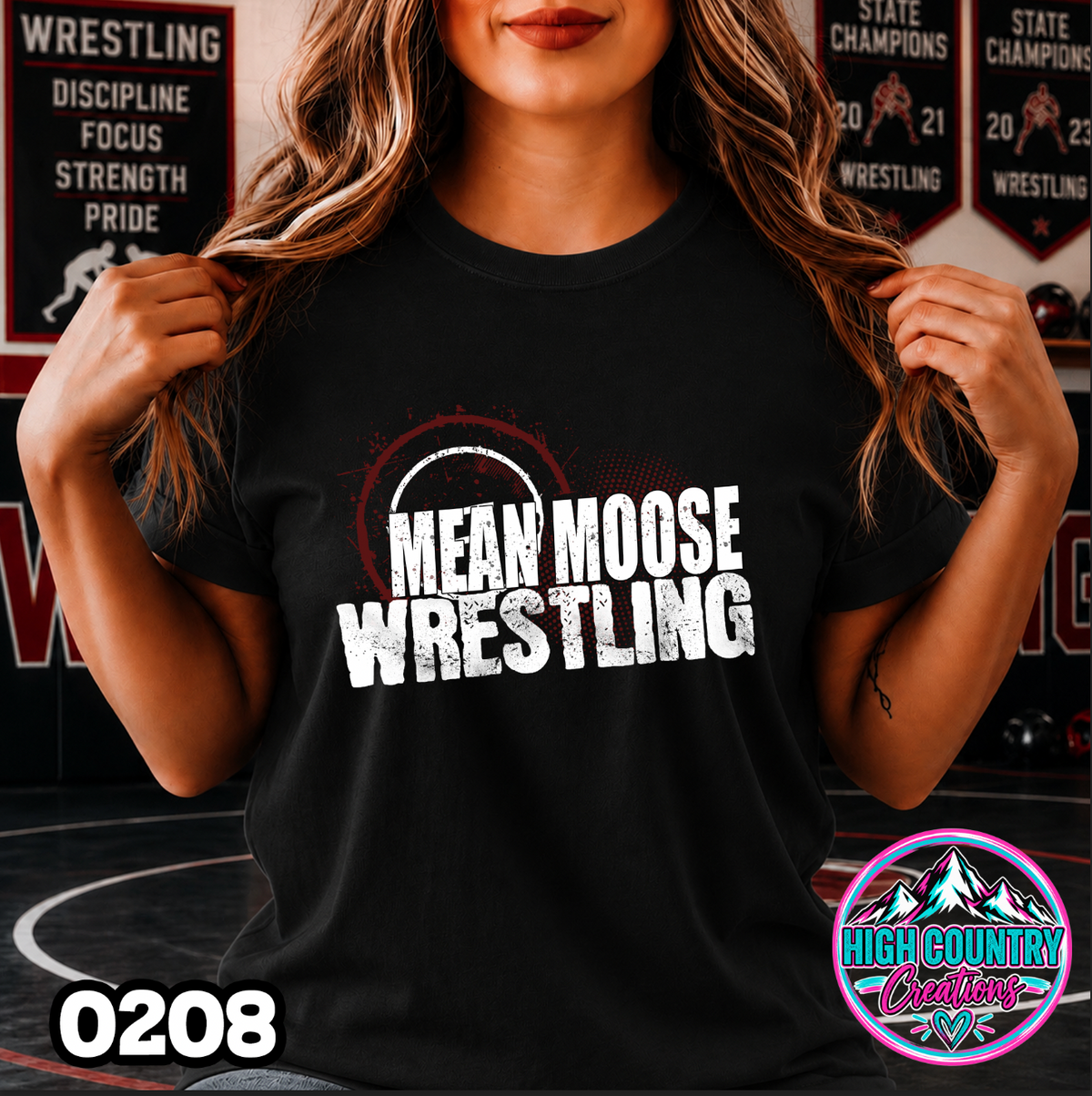 0208 WRESTLING MAT SPLATTER TEE