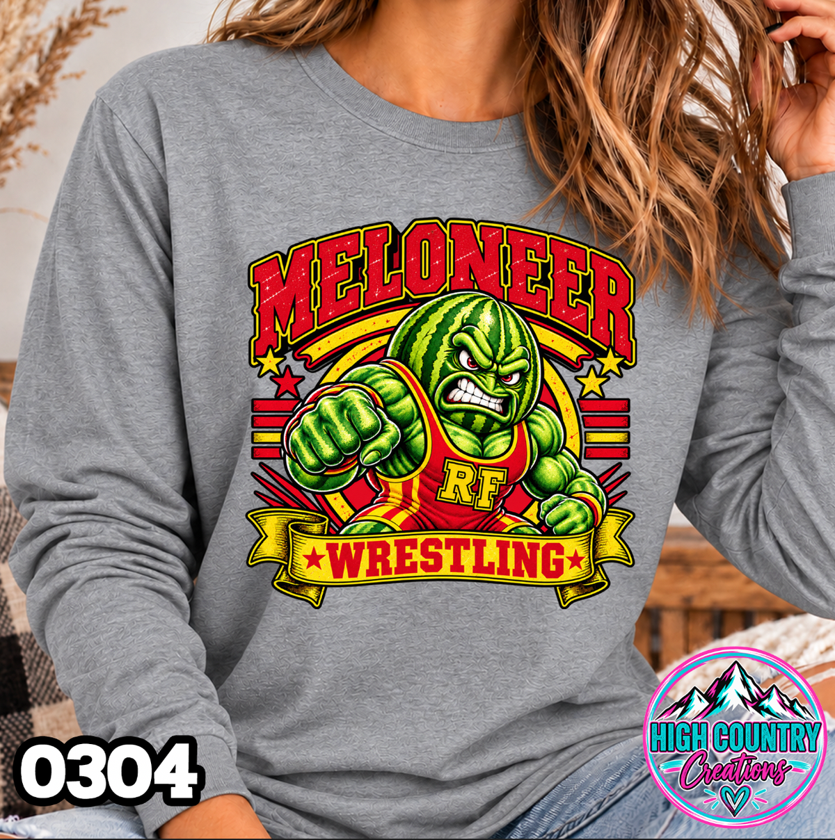 0304 WRESTLING MASCOT BANNER