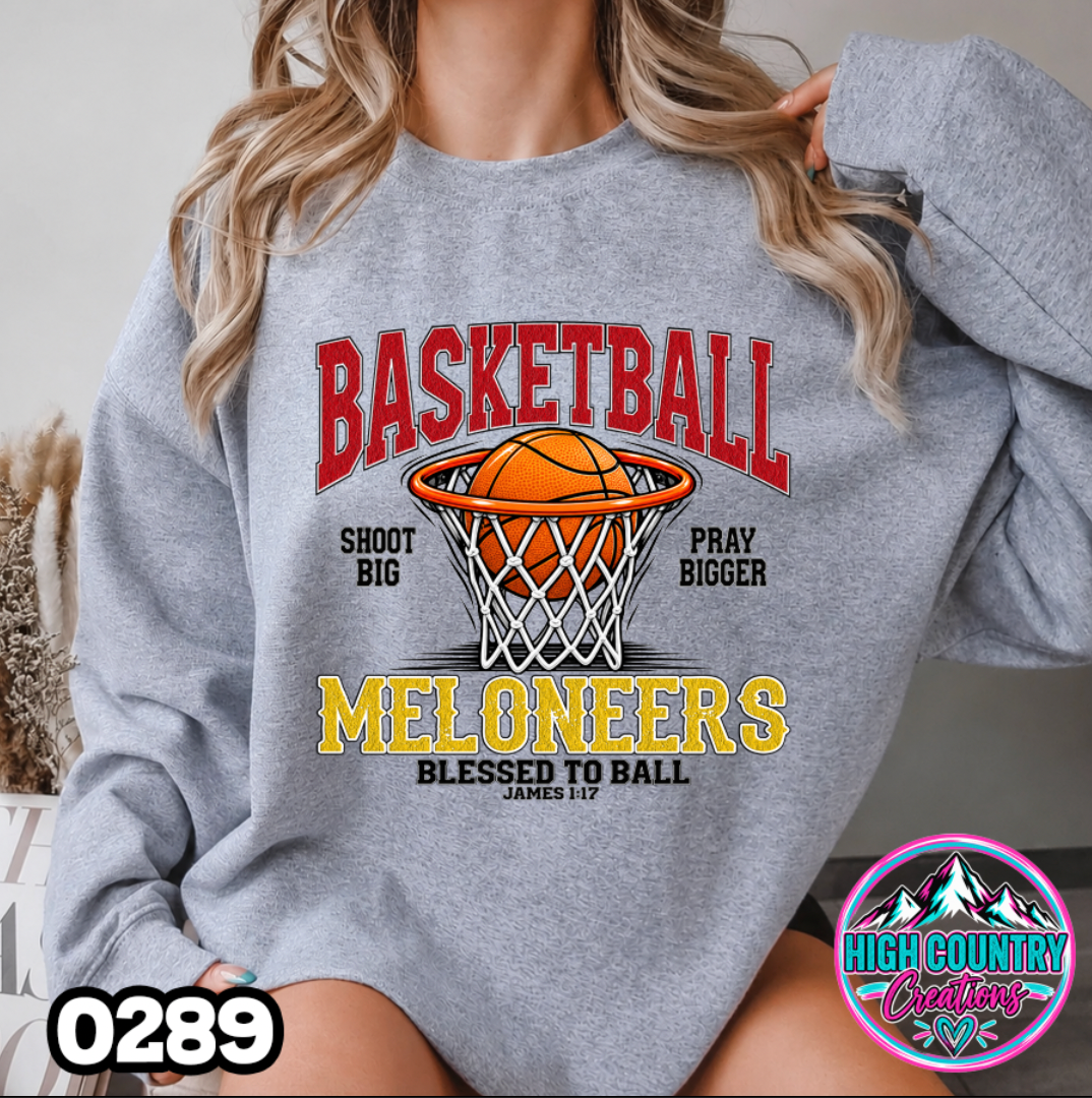 0289 BLESSED TO BALL BASKETBALL SWEATSHIRT