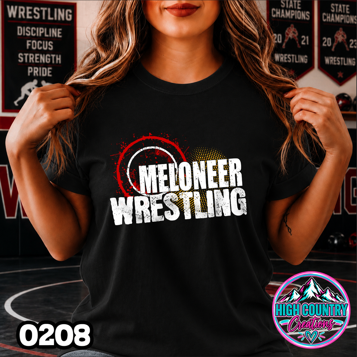 0208 WRESTLING MAT SPLATTER TEE