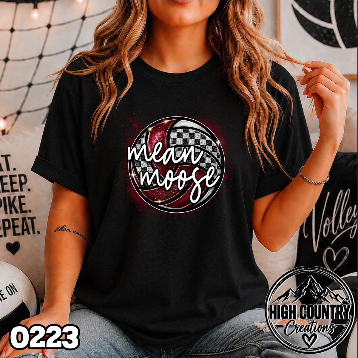0223 VOLLEYBALL MASCOT SPLATTER